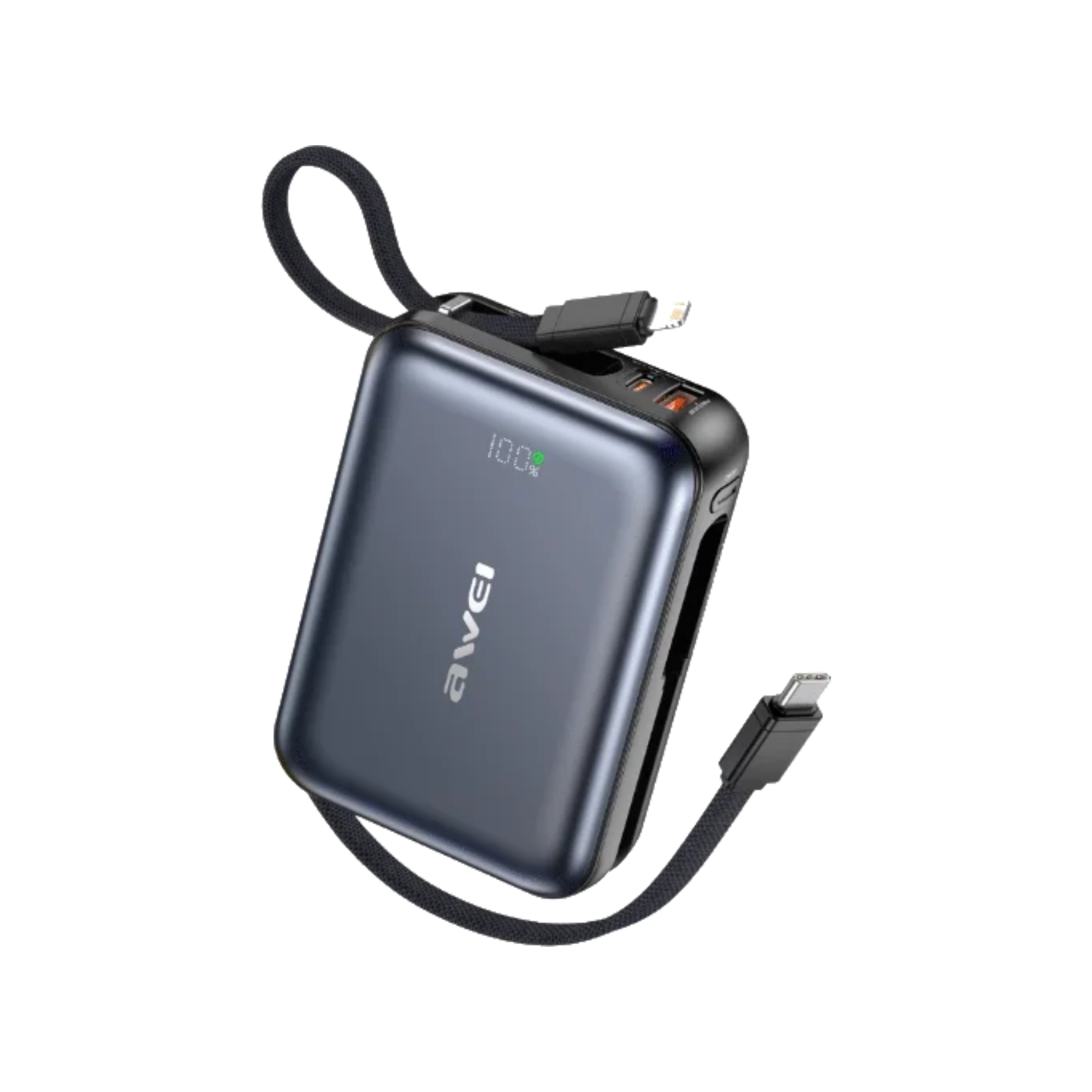 AWEI C03 20000mAh 45W Power Bank with Built-in Dual Cables Price In Bangladesh